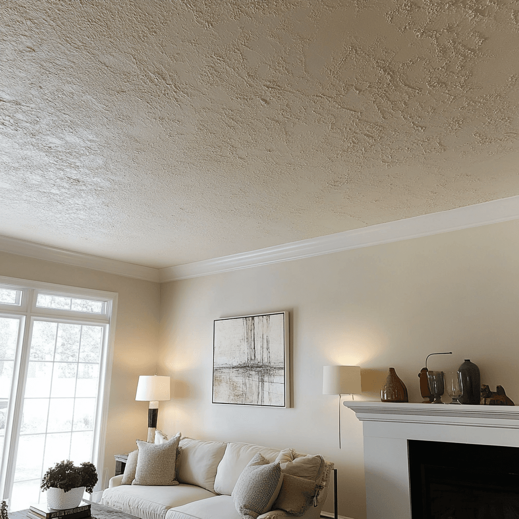 freshly painted interior living room with beige paint